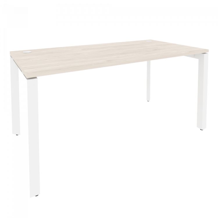 Onix Стол рабочий на П-образном м/к O.MP-SP-4.8 Денвер Светлый/Металл Белый 1580*800*750