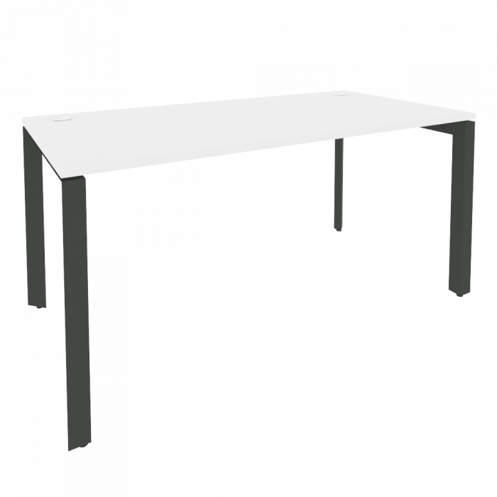Onix Стол рабочий на П-образном м/к O.MP-SP-4.8 Белый Бриллиант/Металл Антрацит 1580*800*750
