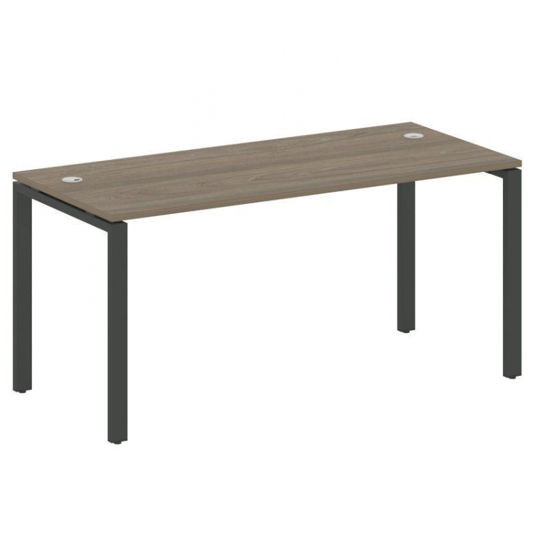 Metal System Стол письменный на П-образном м/к БП.СП-4 Вяз Благородный/Металл Антрацит 1600*720*750