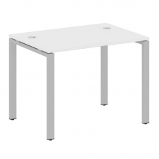 Metal System Стол письменный на П-образном м/к БП.СП-1 Белый/Металл Серый 1000*720*750