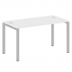 Metal System Стол письменный на П-образном м/к БП.СП-3 Белый/Металл Серый 1400*720*750