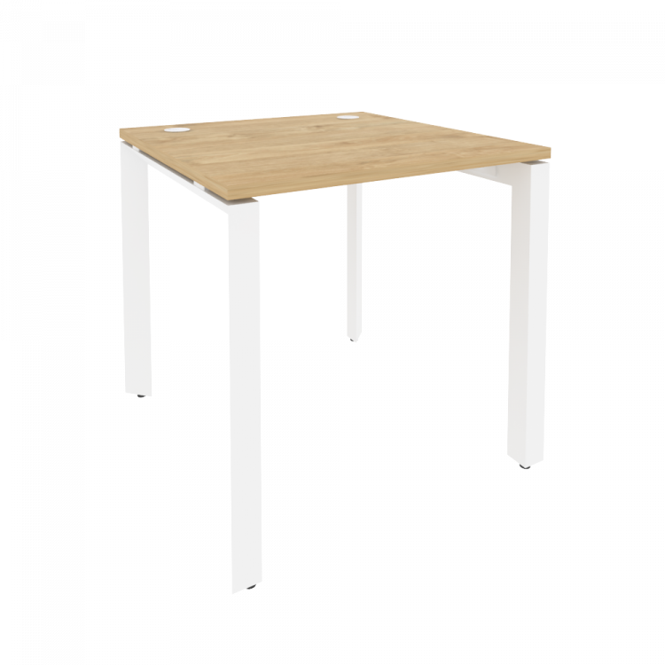 Onix Стол рабочий на П-образном м/к O.MP-SP-0.8 Тиквуд Светлый/Металл Белый 780*800*750