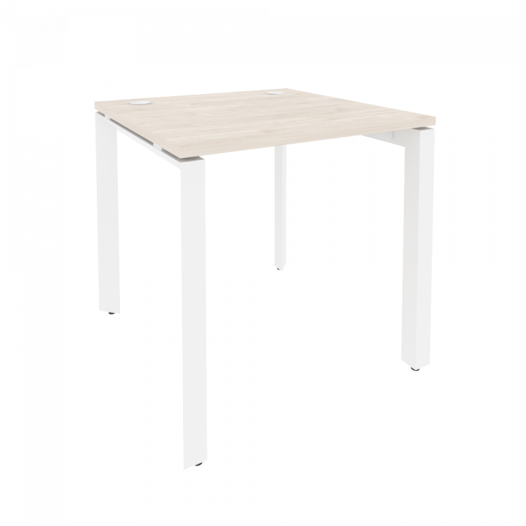 Onix Стол рабочий на П-образном м/к O.MP-SP-0.8 Денвер Светлый/Металл Белый 780*800*750