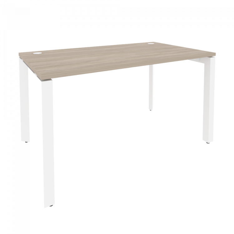 Onix Стол рабочий на П-образном м/к O.MP-SP-3.8 Дуб Аттик/Металл Белый 1380*800*750