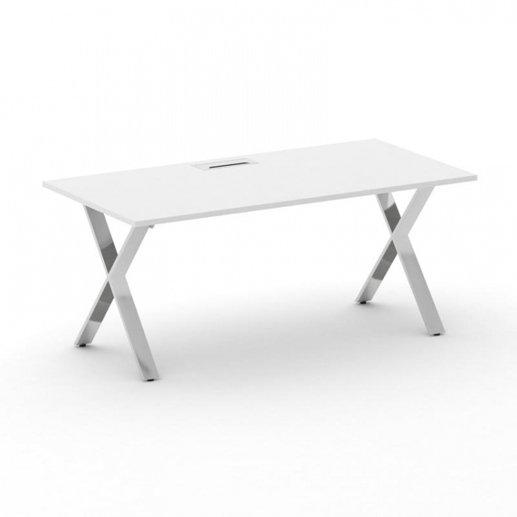 Cross Стол руководителя CRF.SR-1 Белый F/Нерж. Сталь 1800*900*750