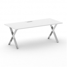 Cross Стол руководителя CRF.SR-2 Белый F/Нерж. Сталь 2000*900*750