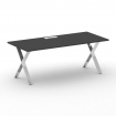 Cross Стол руководителя CRF.SR-2 Черный F/Нерж. Сталь 2000*900*750 Cross Стол руководителя CRF.SR-2 Черный F/Нерж. Сталь 2000*900*750