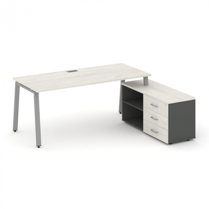 Стайл Проджект Директ Стол письменный с греденцией правой SN-6A.SRG-016.M(R) Дуб Наварра/Антрацит NE