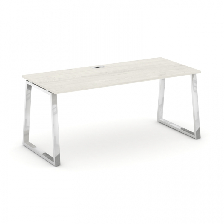 Style Project Direct Lux Стол письменный M-SN-6T1.SR-023.M Дуб Наварра/Нержавеющая Сталь/Хром 1380*8
