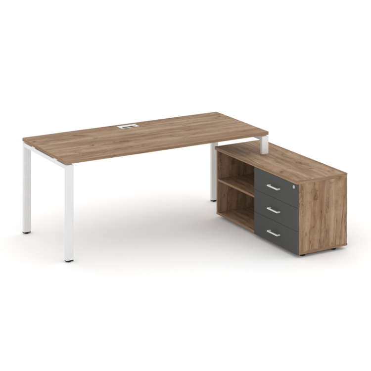 Style Project Direct Стол письменный с греденцией правой SN-6P.SRG-015.M(R) Дуб Табак/Дуб Табак/Антр