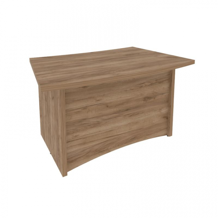 First Стол руководителя криволинейный KSR-5 Дуб Табак 1400*900*765