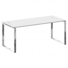 Metal System Direct Стол рабочий руковод. О-обр. м/к БО.СРР-5.8 Белый/Нержавеющая Сталь 1800*800*750
