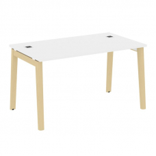 Onix Wood Direct Стол руководителя OW.SRR-3.8 Белый Бриллиант/Дуб Светлый/Металл Белый 1380*800*750