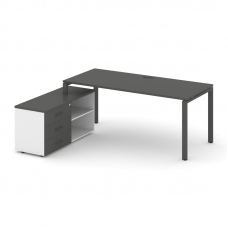 Style Project Direct Стол письменный с греденцией левой SN-6P.SRG-016.M(L) Антрацит/Белый/Антрацит/М