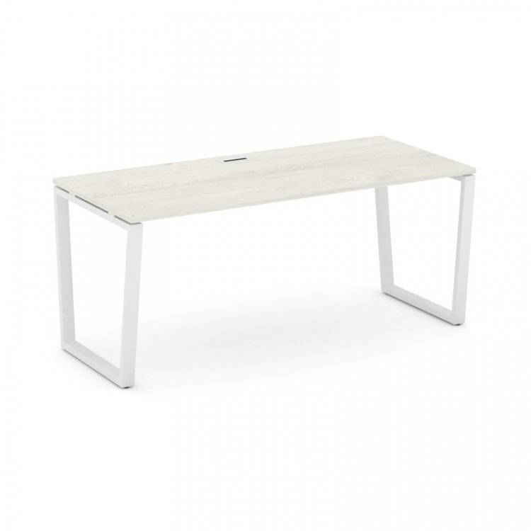 Style Project Direct Стол письменный SN-6T2.SR-023.M Дуб Наварра/Металл Белый/Заглушка Металл Белый