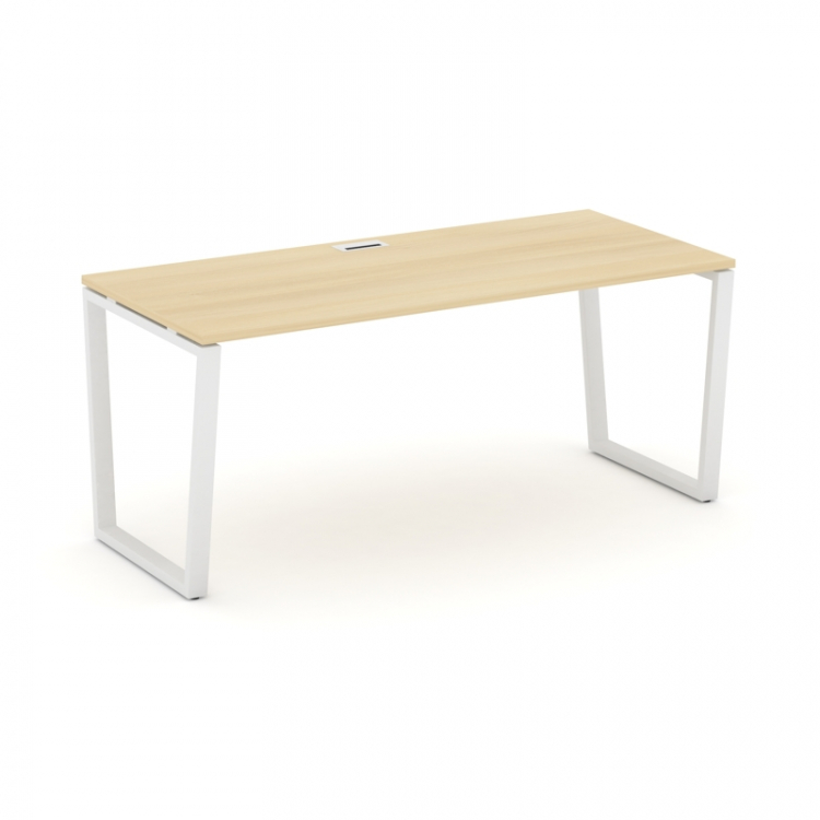 Style Project Direct Стол письменный SN-6T2.SR-013.M Акация Лорка/Металл Белый/Заглушка Металл Белый