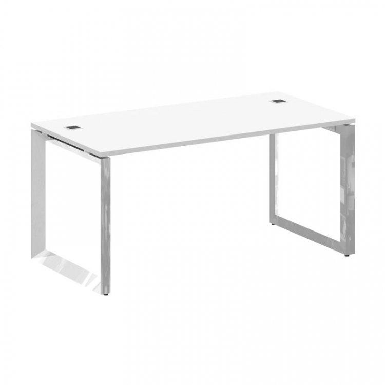 Onix Direct Lux Стол руководителя О-обр. м/к M-O.MO-SRR-4.8 Белый Бриллиант/Нержавеющая Сталь/Хром 1