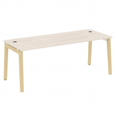 Onix Wood Direct Стол руководителя OW.SRR-6.8 Денвер Светлый/Дуб Светлый/Металл Белый 1980*800*750
