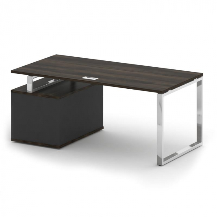 Shift Стол руководителя с опорной тумбой, правый SK.SRT-180 (R) Дуб Мали/Антрацит 1800*904*753