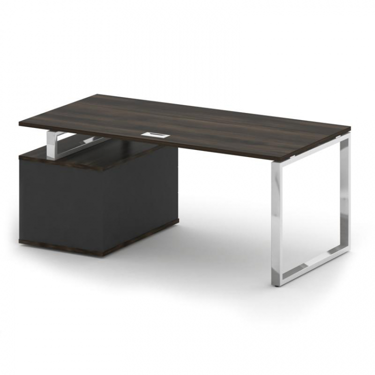 Shift Стол руководителя с опорной тумбой, правый SK.SRT-180 (R) Дуб Мали/Антрацит 1800*904*753