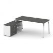 Style Project Direct Lux Стол письменный с греденцией левой M-SN-6A.SRG-013.M(L) Антрацит/Белый/Антр