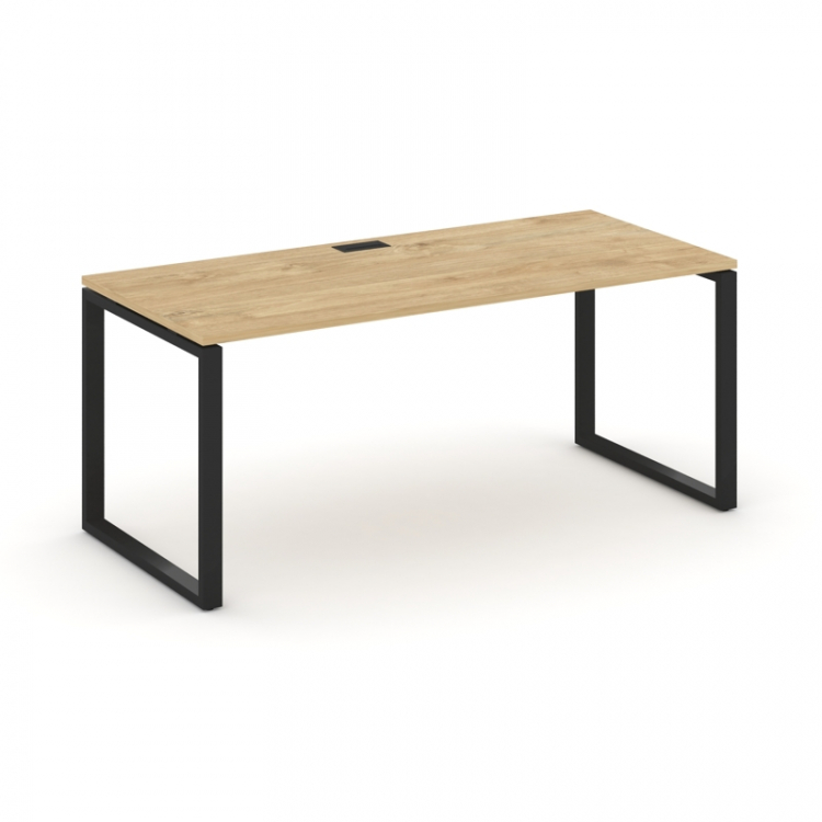 Style Project Direct Стол письменный SN-6O.SR-025.M Тиквуд Светлый/Металл Черный/Заглушка Металл Чер