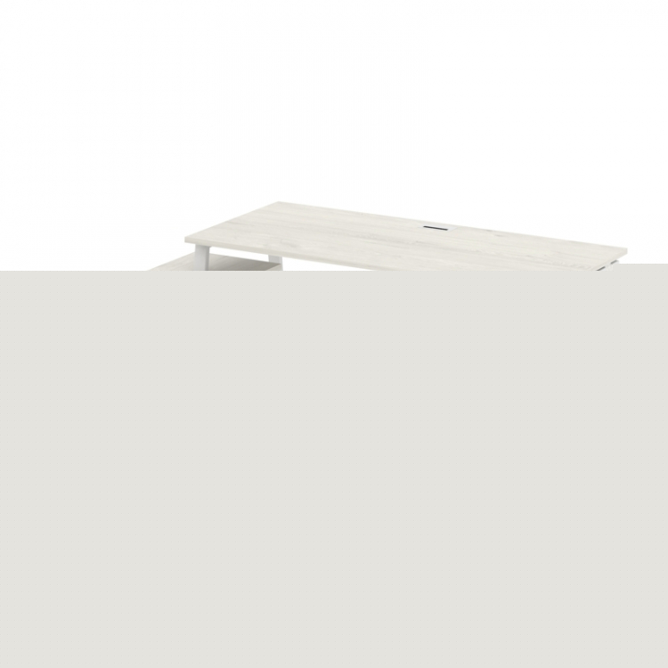 Style Project Direct Стол письменный с греденцией левой SN-6A.SRG-026.M(L) Дуб Наварра/Металл Белый/