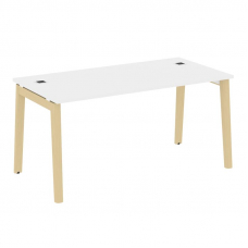 Onix Wood Direct Стол руководителя OW.SRR-4.8 Белый Бриллиант/Дуб Светлый/Металл Белый 1580*800*750