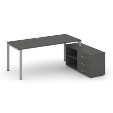 Style Project Direct Стол письменный с греденцией правой SN-6P.SRG-026.M(R) Антрацит/Металл Серый/За
