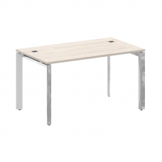 Onix Direct Lux Стол руководителя П-обр. м/к M-O.MP-SRR-3.8 Денвер Светлый/Нержавеющая Сталь/Хром 13