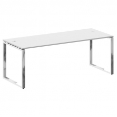 Metal System Direct Стол рабочий руковод. О-обр. м/к БО.СРР-6.8 Белый/Нержавеющая Сталь 2000*800*750