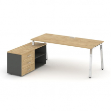 Style Project Direct Lux Стол письменный с греденцией левой M-SN-6A.SRG-016.M(L) Тиквуд Светлый/Антр