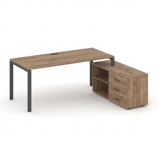 Style Project Direct Стол письменный с греденцией правой SN-6P.SRG-015.M(R) Дуб Табак/Металл Антраци