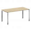 Metal System Direct Стол рабочий руковод. П-обр. м/к БП.СРР-4.8 Акация Лорка/Нержавеющая Сталь 1600*