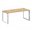 Onix Direct Lux Стол руководителя О-обр. м/к M-O.MO-SRR-5.8 Тиквуд Светлый/Нержавеющая Сталь/Хром 17