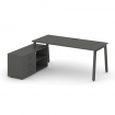 Style Project Direct Стол письменный с греденцией левой SN-6A.SRG-013.M(L) Антрацит/Металл Антрацит/
