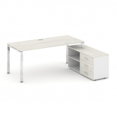 Style Project Direct Lux Стол письменный с греденцией правой M-SN-6P.SRG-014.M(R) Дуб Наварра/Белый/