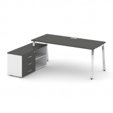 Style Project Direct Lux Стол письменный с греденцией левой M-SN-6A.SRG-014.M(L) Антрацит/Белый/Антр