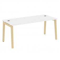 Onix Wood Direct Стол руководителя OW.SRR-5.8 Белый Бриллиант/Дуб Светлый/Металл Белый 1780*800*750