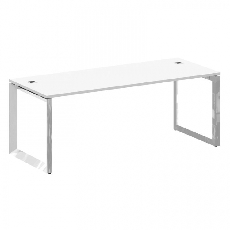 Onix Direct Lux Стол руководителя О-обр. м/к M-O.MO-SRR-6.8 Белый Бриллиант/Нержавеющая Сталь/Хром 1