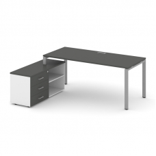 Style Project Direct Стол письменный с греденцией левой SN-6P.SRG-024.M(L) Антрацит/Белый/Антрацит/М