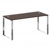 Metal System Direct Стол рабочий руковод. О-обр. м/к БО.СРР-4.7 Венге Цаво/Нержавеющая Сталь 1600*72