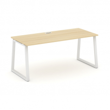 Style Project Direct Стол письменный SN-6T1.SR-025.M Акация Лорка/Металл Белый/Заглушка Металл Белый