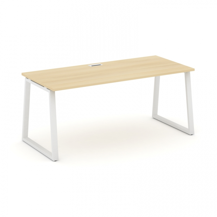 Style Project Direct Стол письменный SN-6T1.SR-025.M Акация Лорка/Металл Белый/Заглушка Металл Белый