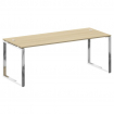 Metal System Direct Стол рабочий руковод. О-обр. м/к БО.СРР-6.8 Акация Лорка/Нержавеющая Сталь 2000*