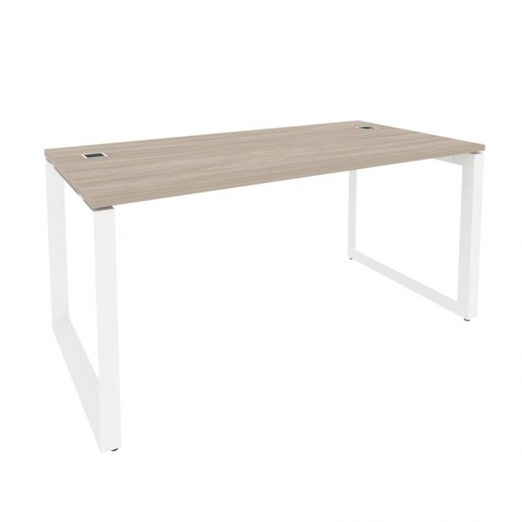Onix Direct Стол рабочий руководителя на О-образном м/к O.MO-SRR-4.8 Дуб Аттик/Металл Белый 1580*800