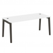Onix Wood Direct Стол руководителя OW.SRR-5.8 Белый Бриллиант/Дуб Темный/Металл Антрацит 1780*800*75