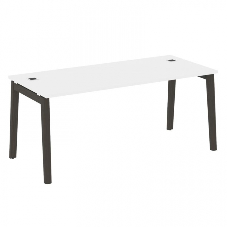 Onix Wood Direct Стол руководителя OW.SRR-5.8 Белый Бриллиант/Дуб Темный/Металл Антрацит 1780*800*75