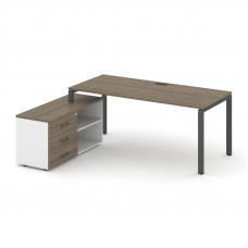 Style Project Direct Стол письменный с греденцией левой SN-6P.SRG-025.M(L) Вяз Благородный/Белый/Вяз