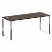 Metal System Direct Стол рабочий руковод. О-обр. м/к БО.СРР-5.7 Венге Цаво/Нержавеющая Сталь 1800*72